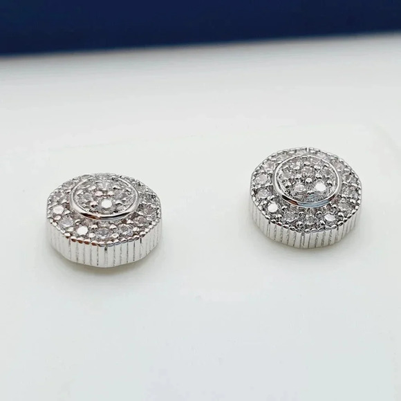 "925 Sterling Silver Plated CZ Earrings, INUS1BR170 - Picture 2 of 11